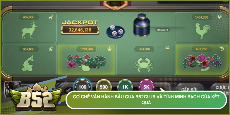 Bầu cua B52club ứng dụng thuật toán RNG và đồ họa 3D mô phỏng xúc xắc để loại bỏ hoàn toàn sự can thiệp của con người