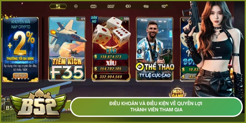 Điều khoản và điều kiện về quyền lợi thành viên tham gia