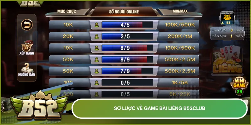 Nhịp chơi Liêng B52club nhanh, đòi hỏi quyết định dứt khoát và quan sát nhạy bén