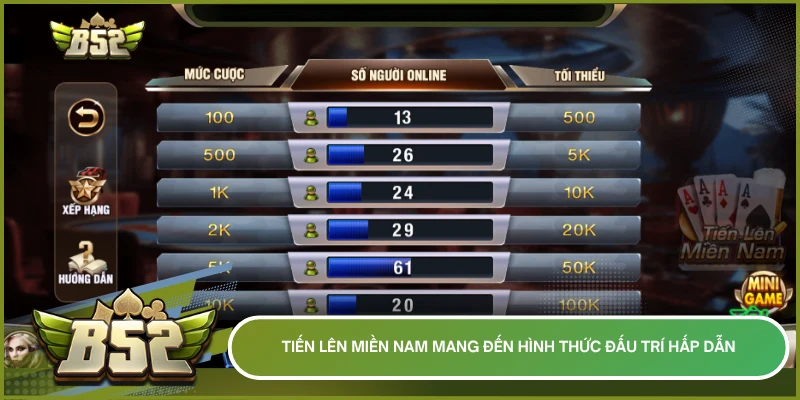 Tiến Lên Miền Nam mang đến hình thức đấu trí hấp dẫn