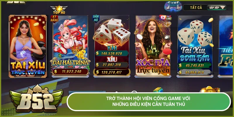 Trở thành hội viên cổng game với những điều kiện cần tuân thủ